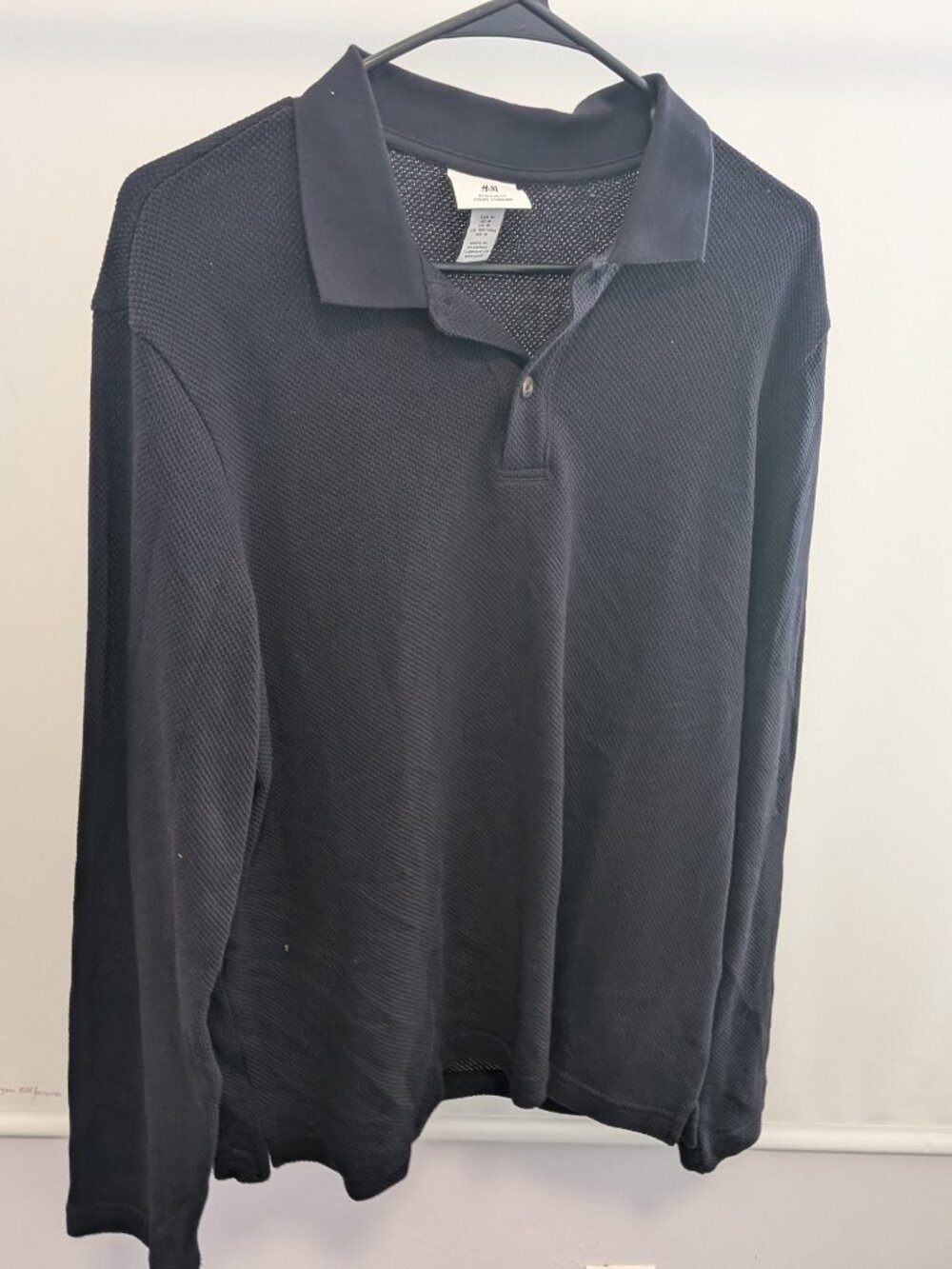 H&M Long Sleeve Navy Blue Polo